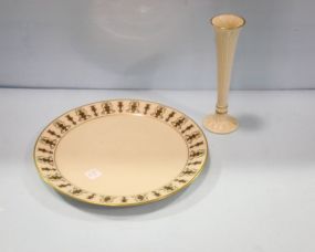 Large Lenox Platter & Lenox Vase