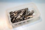 Box of Miscellaneous Flatware