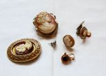 Lot of Costume Cameo Jewelry