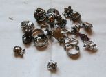 Bag lot of Silvertone Earrings