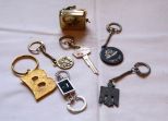 Bag lot of vintage keychains
