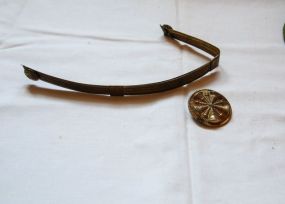 Two pieces of Fireman's uniform brass