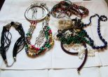 Bag lot of Costume Jewelry Necklaces