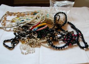 Large Bag lot Of Plastic Costume Jewelry