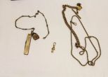 Group Lot of Antique Watch Fob Chains 
