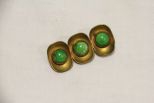 West Germany Brass and Cabochon Bar Pin