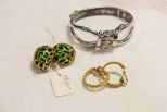 Trifari Jewelry Lot Bracelet and Earrings