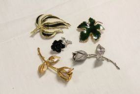 Nature Inspired Brooch Lot