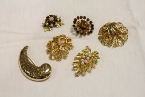 Group Lot of Six brooches
