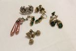 Six Pairs of Vintage Screw Back Earrings