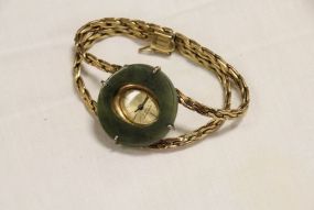 Vintage Neiman Marcus Jade Bracelet Watch