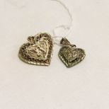 Filigree Silver Heart Pendants