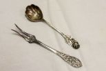 Vintage Silver Lemon Fork and Master Salt