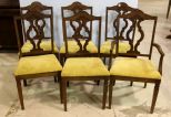 Set of Six Walnut Chairs