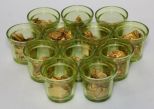Set of Twelve Glass Candlesticks