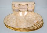 Eight Place Mats & Set of Four Cups/Saucers