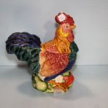 Large Covered Ceramic Rooster 