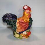 Large Covered Ceramic Rooster