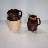 Two Stoneware Pitchers 