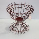 Painted Red Wire Basket