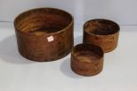 Three Wood Containers