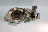 Pewter Fish Tray & Small Pewter Cups