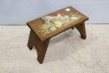 Footstool with Hen and Chickens