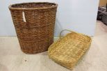 Hamper Basket & Large Rectangular Basket
