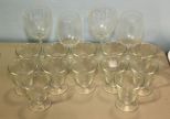Set of Twelve Fruit Glasses & Four Other Glasses