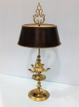 Brass Lamp with Tin Shade