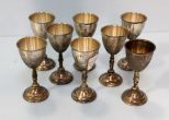 Set of Eight .925 Liquor Cups