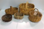 Group of Five Various Baskets