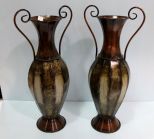 Pair of Decorative Metal Vases