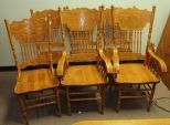 Six Oak Dining Chairs