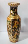 Oriental Design Large Painted Vase 