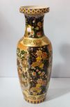Oriental Design Large Painted Vase