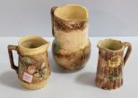 Three Majolica Pitchers