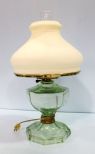 Green Glass Victorian Style Lamp