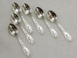 Set of Six Gorham Demitasse Spoons 