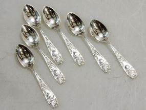 Set of Six Gorham Demitasse Spoons 