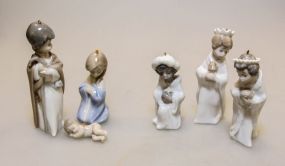 Two Groups of Three Lladro Figurines 