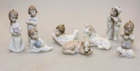 Three Groups of Three Lladro Figurines 