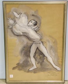 Original Watercolor of Dancer by Tina Mackler 