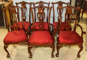 Set of Six Chippendale Style Dining Chairs 