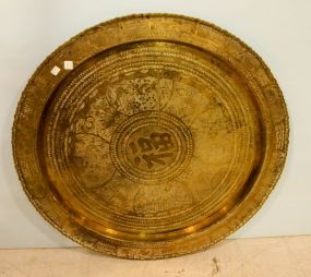 Ornate Oriental Brass Tray