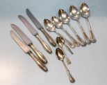 Miscellaneous Silverplate Flatware & Pairpoint Small Spoon 