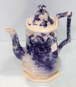 Flow Blue Teapot 