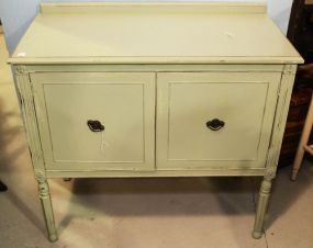 Country Green Hand Painted Two Door Sheraton Server
