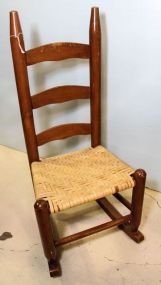 Child's Rush Seat Rocker