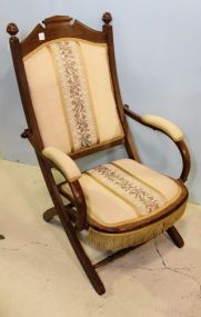 Walnut Victorian Folding Rocker